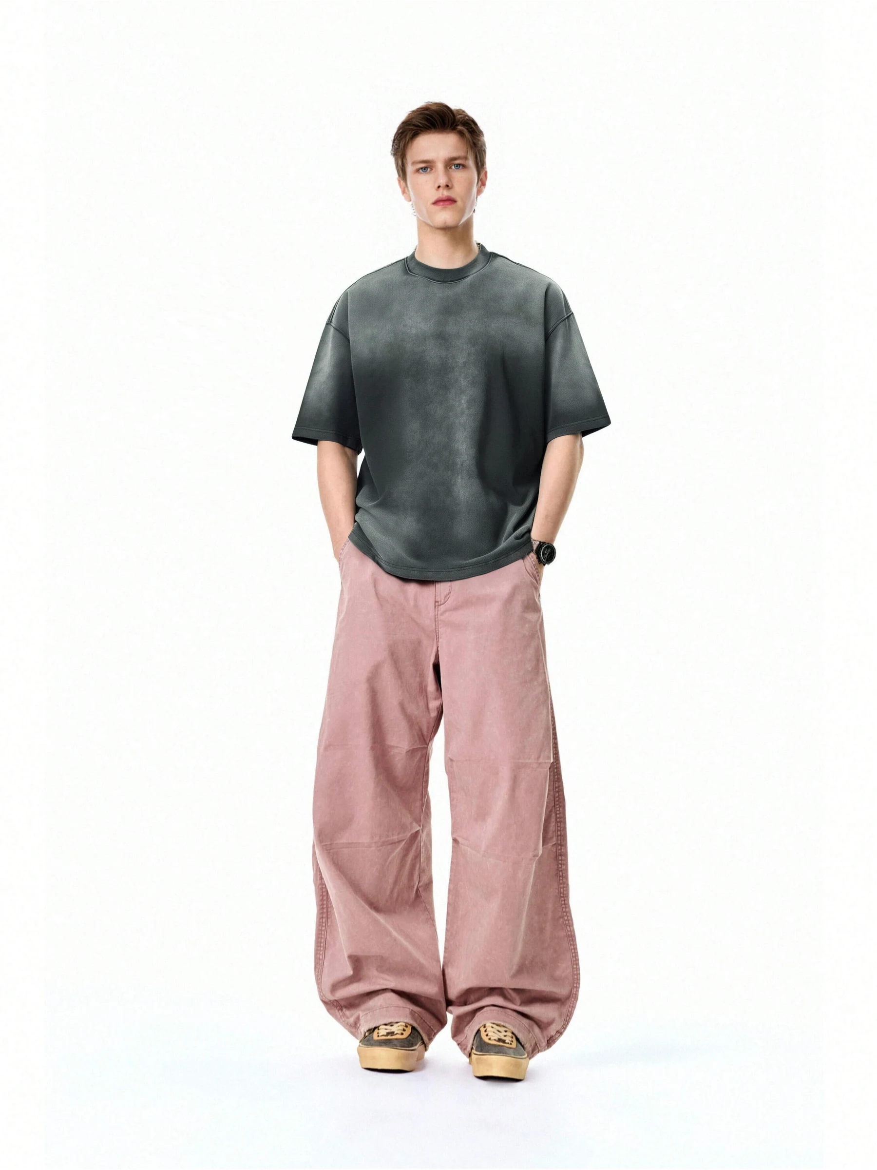 Washed Gradient Oversize T-Shirt image 48