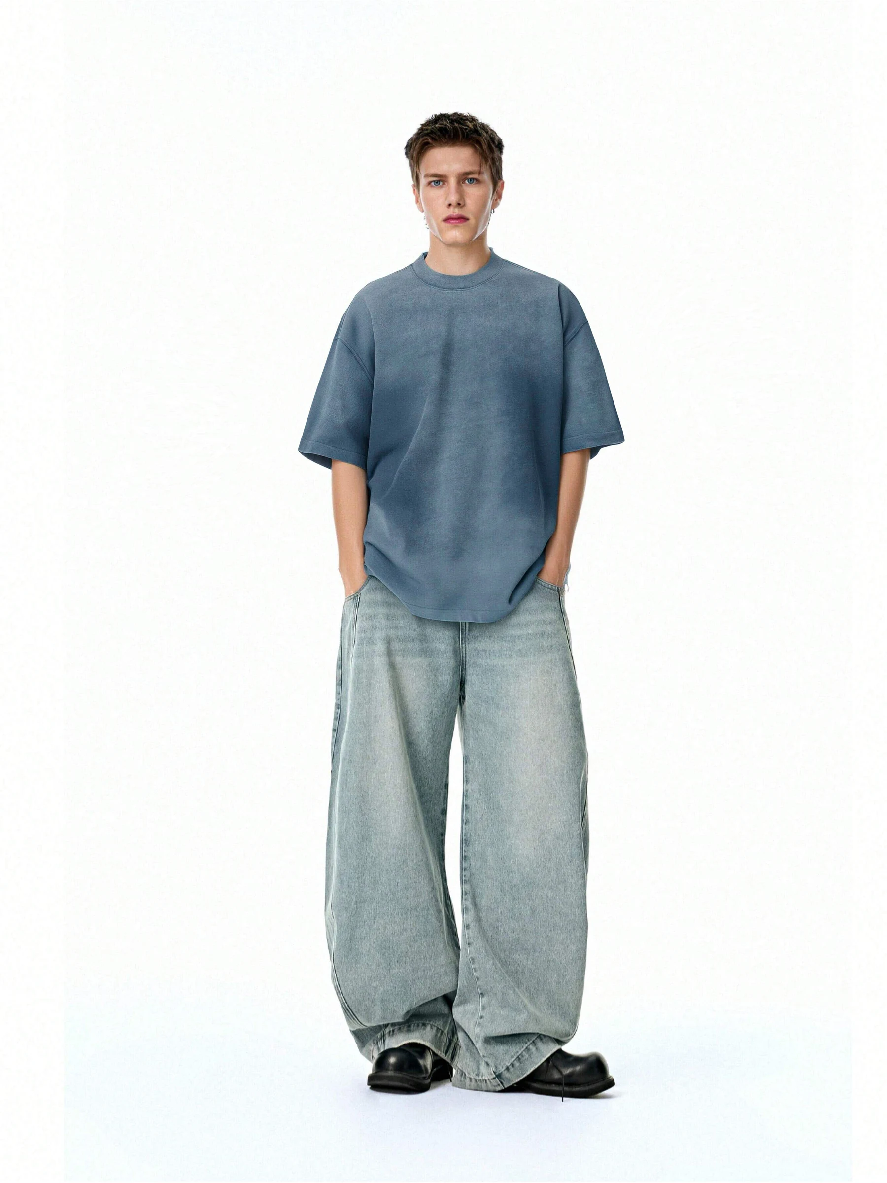 Washed Gradient Oversize T-Shirt image 49
