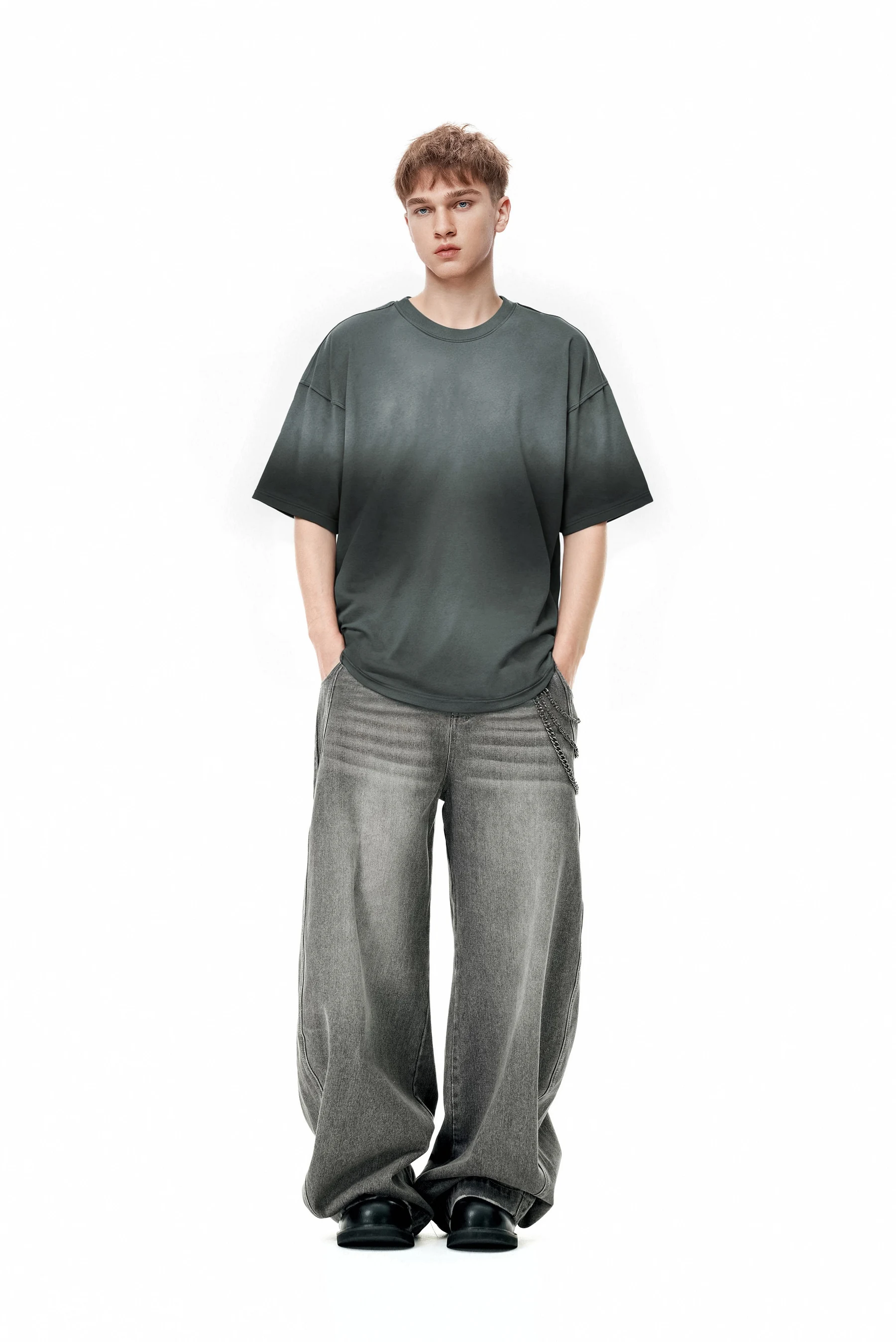 Washed Gradient Oversize T-Shirt image 55