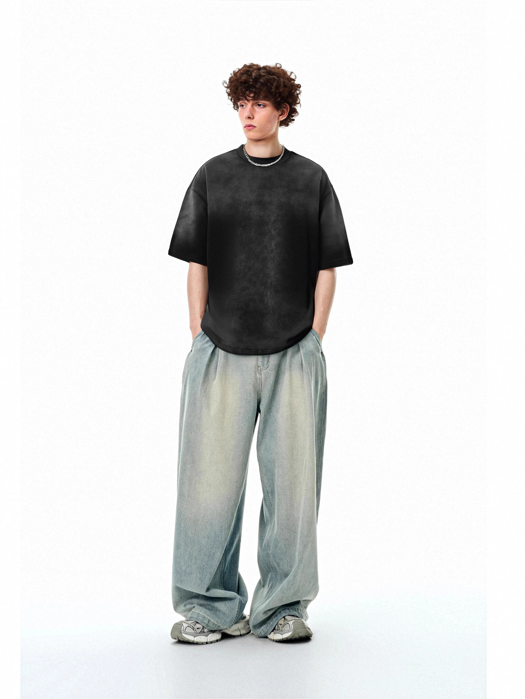 Washed Gradient Oversize T-Shirt image 66