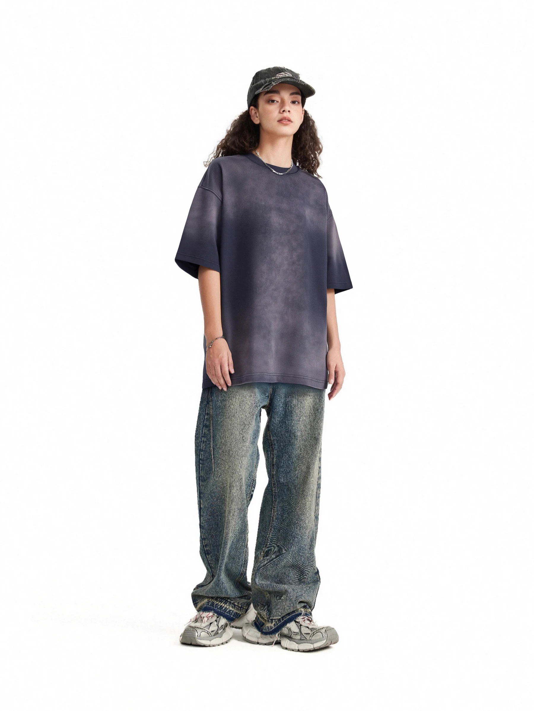 Washed Gradient Oversize T-Shirt image 68
