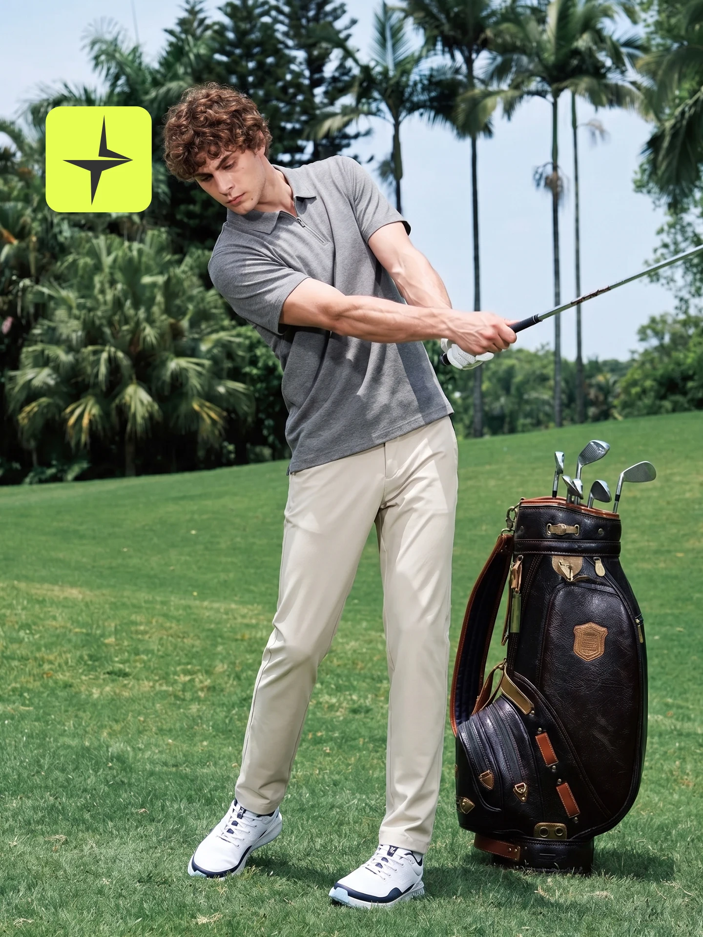 Air-Hole Zip Performance Polo image 7