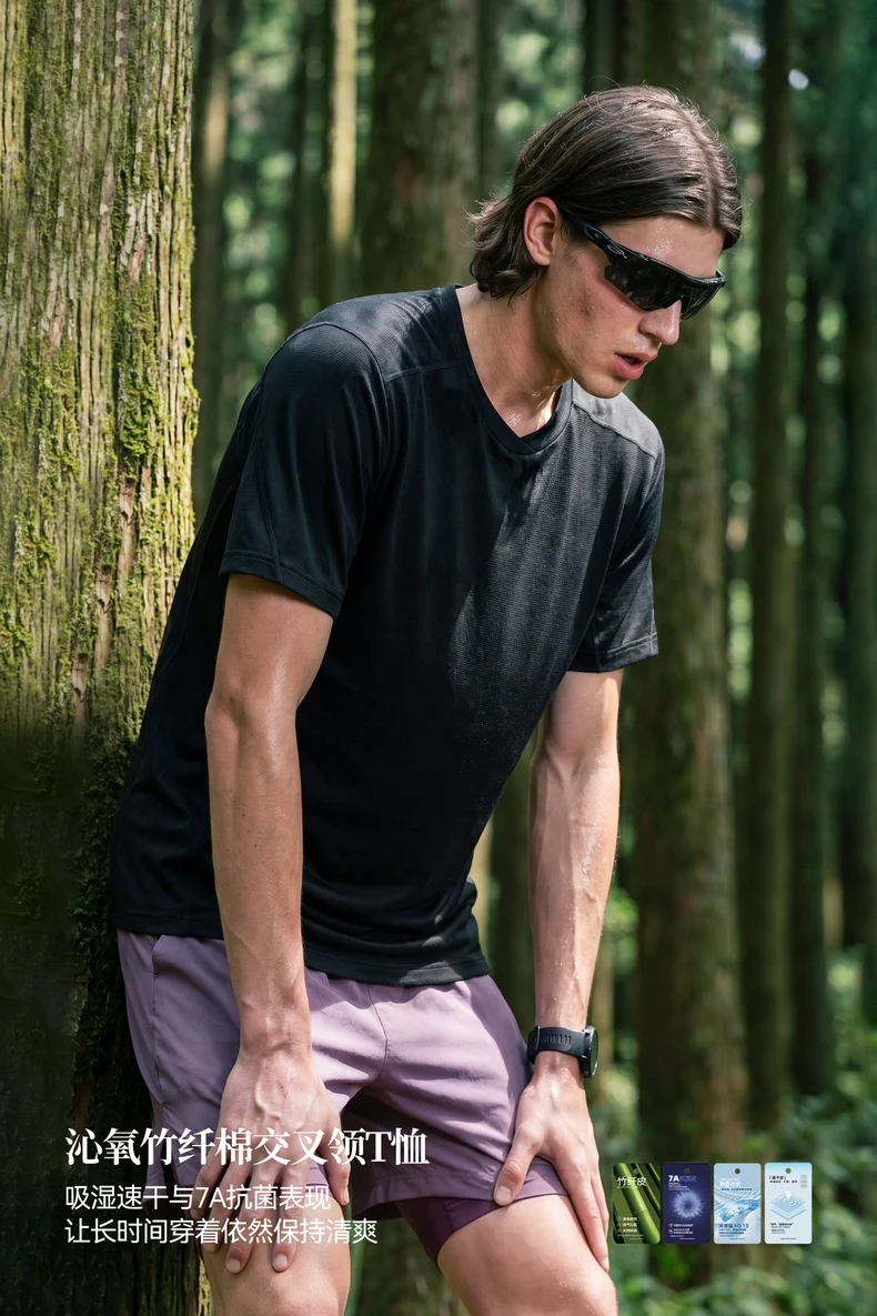 Bamboo Cotton Cross-Collar T-Shirt image 6