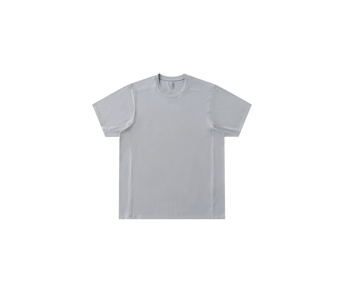 Bamboo Cotton Cross-Collar T-Shirt