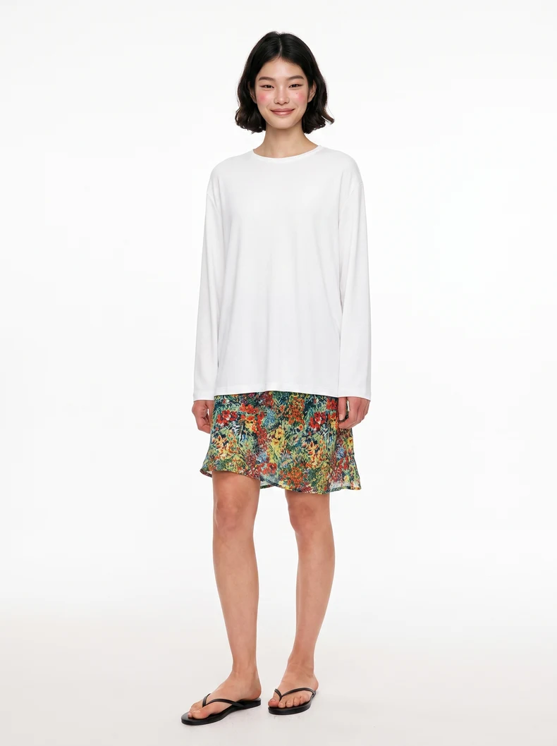 Tencel Wool Crewneck Long Sleeve image 2
