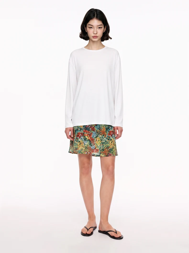 Tencel Wool Crewneck Long Sleeve image 3