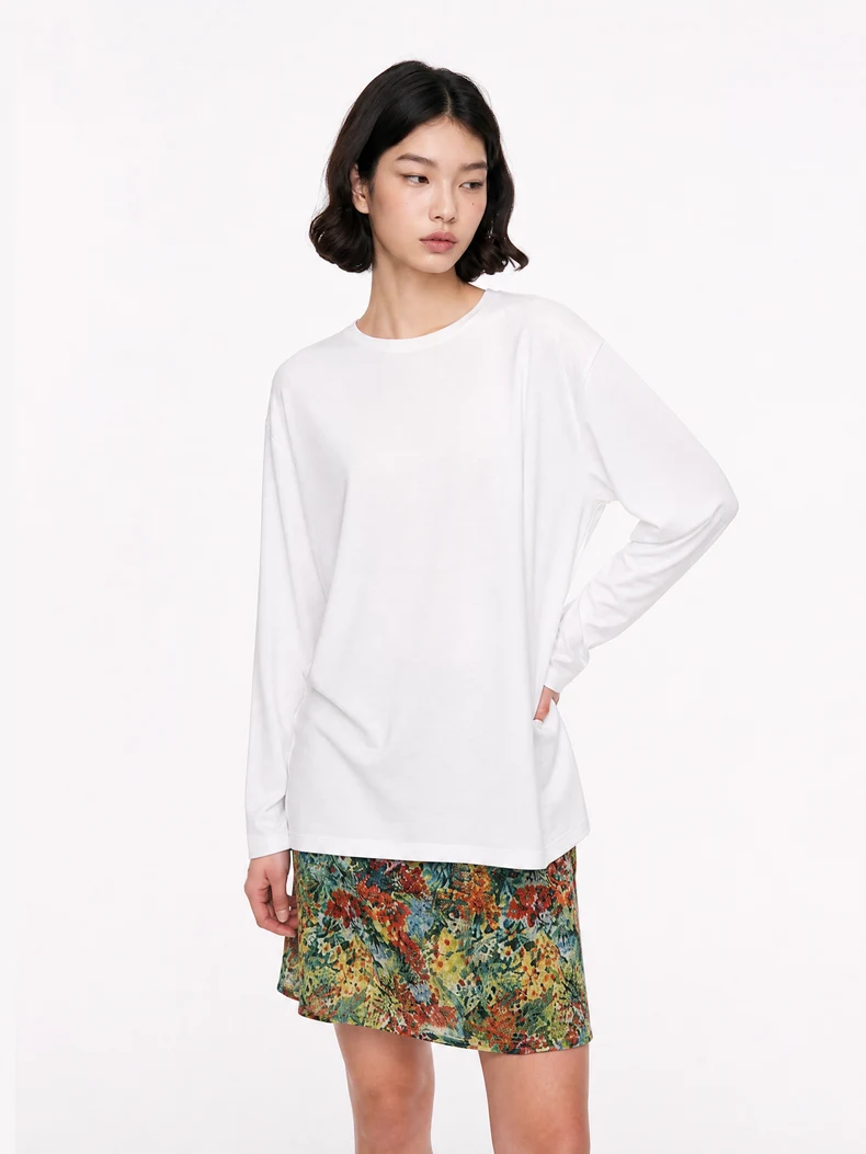Tencel Wool Crewneck Long Sleeve image 4