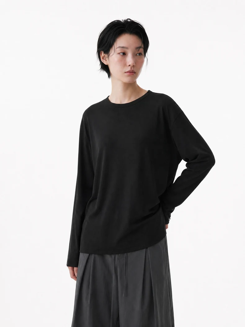 Tencel Wool Crewneck Long Sleeve image 13