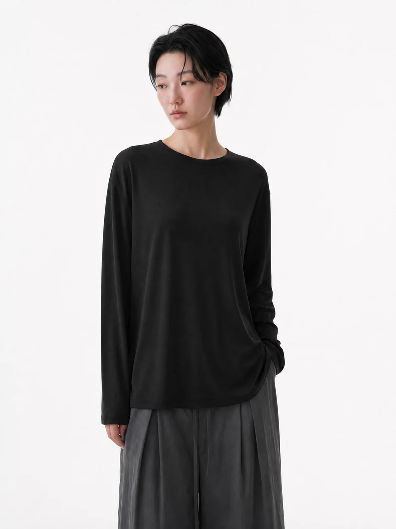 Tencel Wool Crewneck Long Sleeve image 15