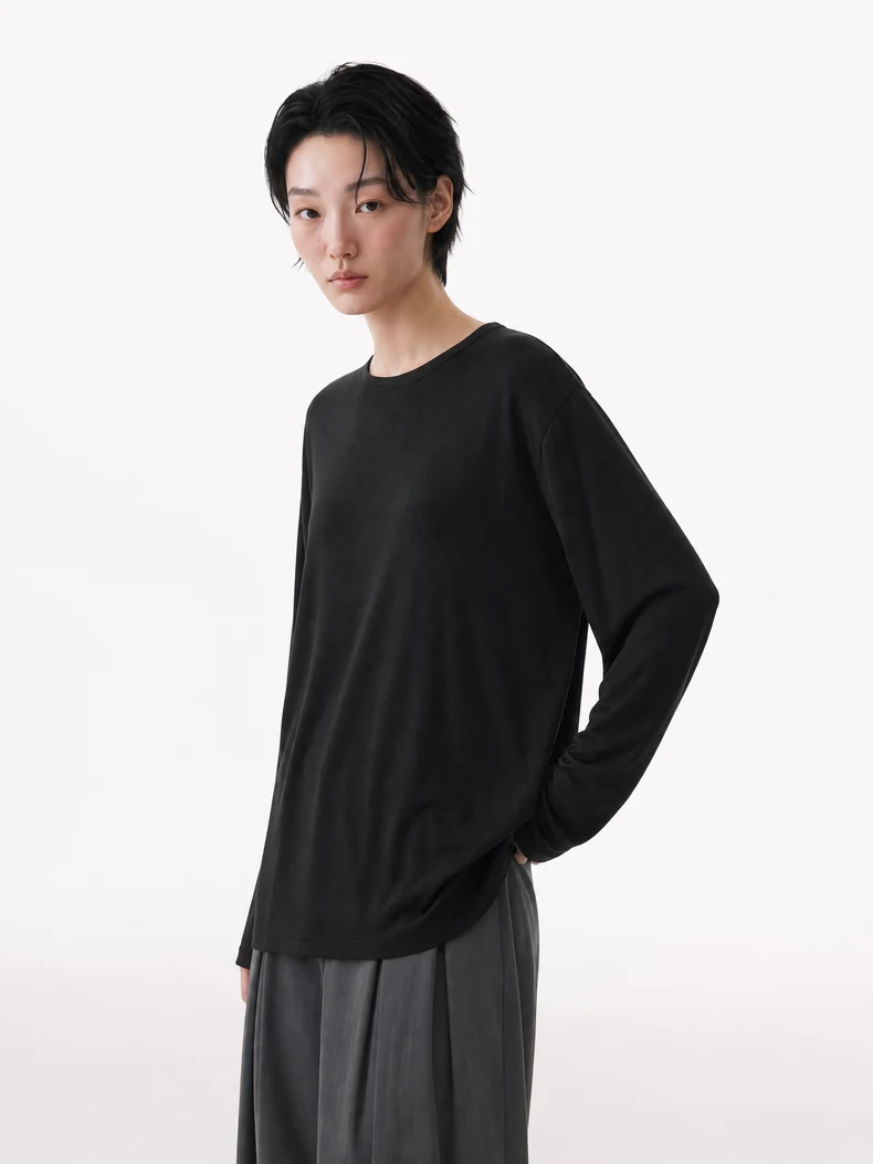 Tencel Wool Crewneck Long Sleeve image 16